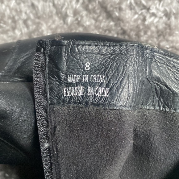 Jeffrey Campbell black leather side zipper ankle boots size 8 - Picture 5 of 7